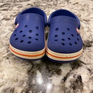 CROCS Kids Blue and Orange Water Shoes